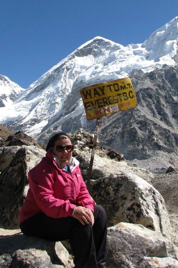 Brigitte Morten at Mt Everest