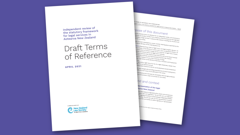 Consultation now open on draft Terms of Reference for Independent Review of the statutory framework for legal services