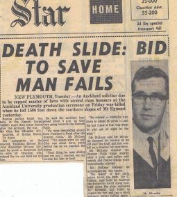 The Auckland Star article about the death of Glen Silvester in 1965